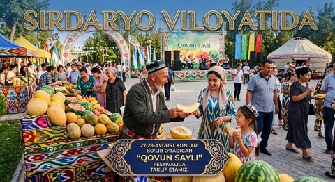 В Гулистане пройдет традиционный фестиваль «Праздник дыни»