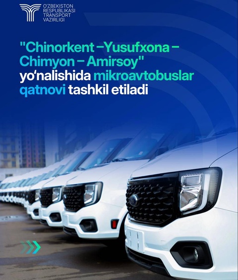 На маршруте «Чиноркент - Юсуфхона - Чимган - Амирсой» начнут курсировать новые микроавтобусы