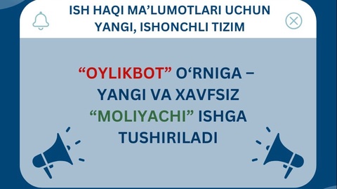 “Oylikbot” (chat boti) oʻchirildi