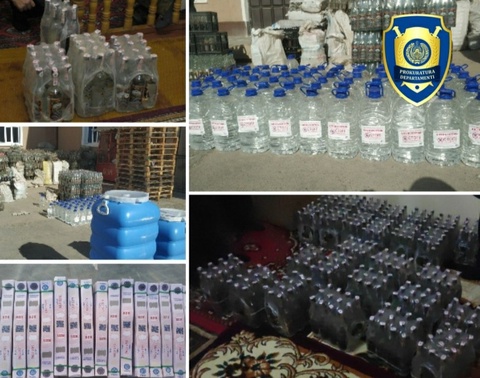 Qoʻlbola usulda tayyorlangan alkogol mahsulotlarining muomalaga kiritilishining oldi olindi