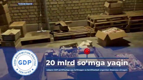 Toshkent viloyatidagi omborda muddati oʻtgan 10 ming qutidan ortiq dorilar topildi