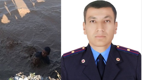 Офицер МЧС спас 9-летнего ребенка, упавшего в реку Кашкадарья