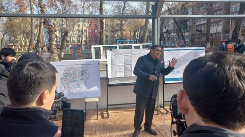 Бинолар фасадлари базальт билан қопланмоқда