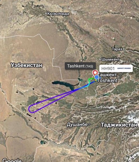 Toshkent — Dubay reysi orqaga qaytdi