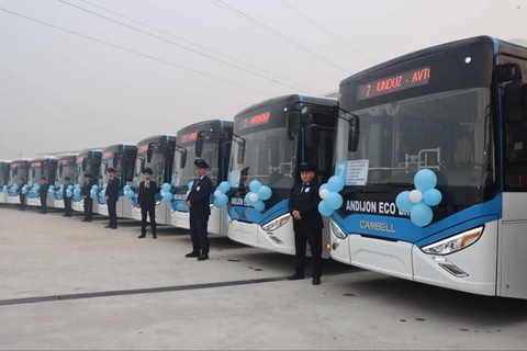 В Андижан доставлена очередная партия из 40 современных электробусов