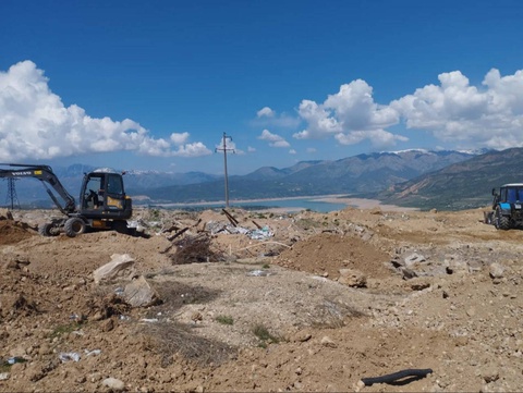 В Бостанлыкском районе выявлена и ликвидируется несанкционированная свалка