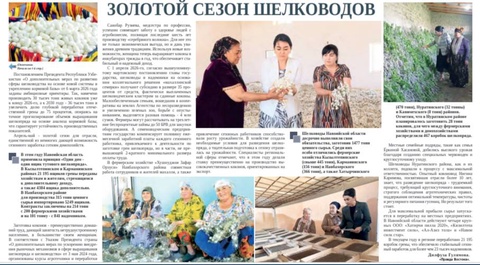 Золотой сезон шелководов