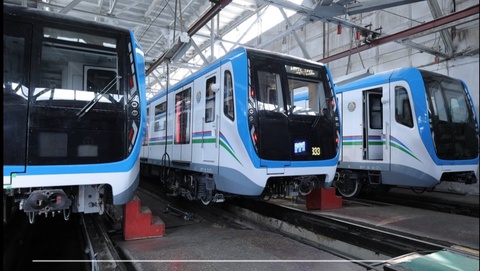 Ташкент метросына тағы 3 жаңа пойыз әкелінді