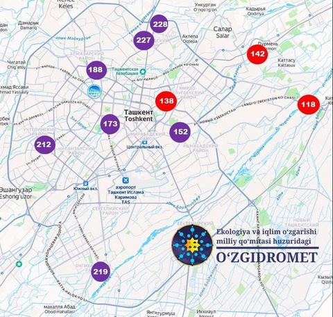 Дар Тошканд сатҳи ифлосшавӣ се баробар зиёд шуд