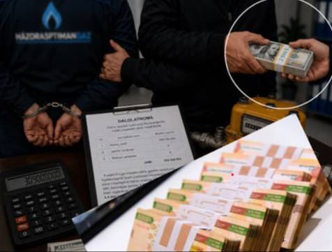 В Хорезме сотрудники газовой службы получили 1 400 долларов за обещание снизить ущерб за незаконный газ
