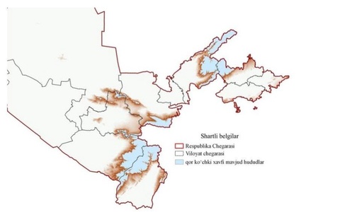 Respublikaning 6 viloyatida qor koʻchishi xavfi eʼlon qilindi
