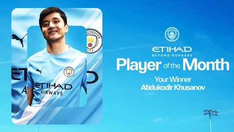 Абдукадыр Хусанов признан лучшим игроком января в «Манчестер Сити»