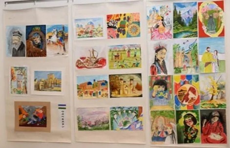 Өзбекстанның оқушылары салған суреттер Токиода көрмеге қойылды