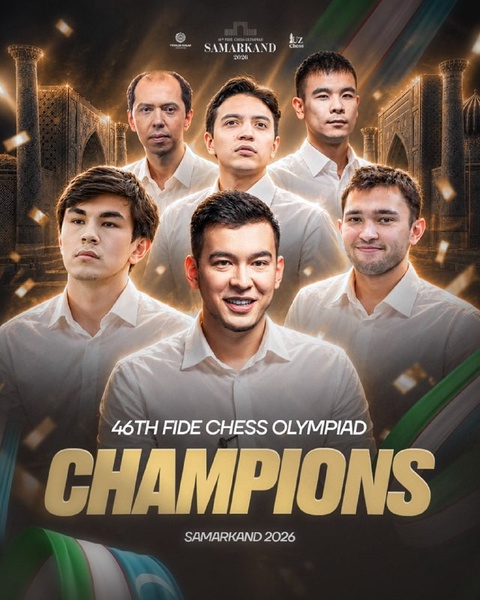 O ‘zbekiston — 46-Butunjahon shaxmat olimpiadasi chempioni!
