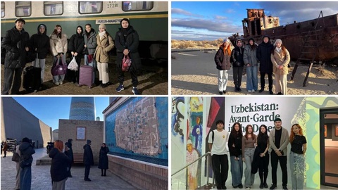 Қазақстандық студенттер Қарақалпақстан Республикасы мен Хорезм облысына инфотур ұйымдастырды