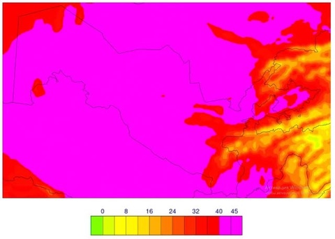 Ҳаўа температурасы +45 дәрежеге шекем көтериледи - Өзгидромет