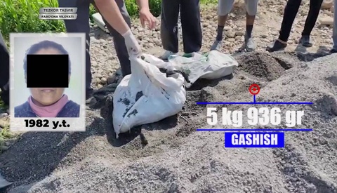 В Фергане изъято почти 6 кг гашиша, спрятанного в куче щебня