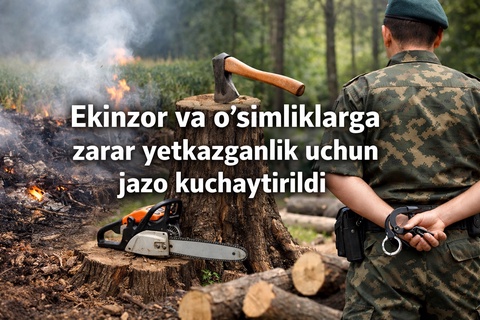 Ekinzor va o‘simliklarga zarar yetkazganlik uchun jazo kuchaytirildi