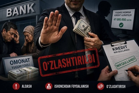 В Кашкадарьинской области банковские сотрудники подозреваются в хищении вкладов и кредитных средств граждан