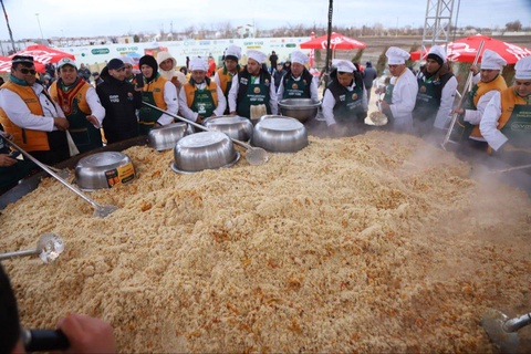 9 tons of Khorezm plov were prepared in Khiva