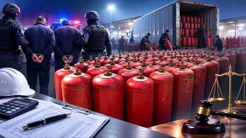 Тахтакўпир туманида 1 млрд сўмлик суюлтирилган газ балонларини талон-торож қилиш ҳолати фош этилди