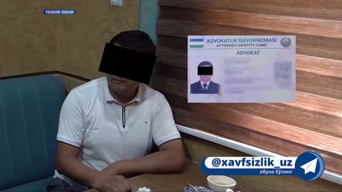 Advokat firib berishga urindi: 6 ming dollar evaziga mahkumni ozod qilib bermoqchi boʻldi