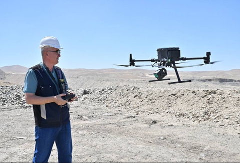 В АО «НГМК» впервые применили аэрофотосъемку