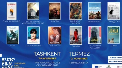 7–9 ноября в Ташкенте и 12 ноября в Термезе пройдет X Фестиваль европейского кино