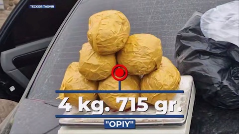 Afgʻonistondan olib kelingan giyohvandlik vositasi toʻxtatib qolindi