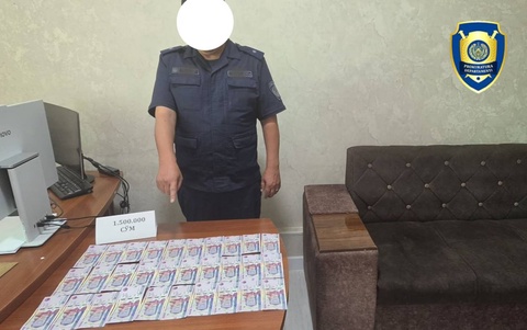 В Андижанской области задержан заместитель начальника отдела по чрезвычайным ситуациям при получении взятки
