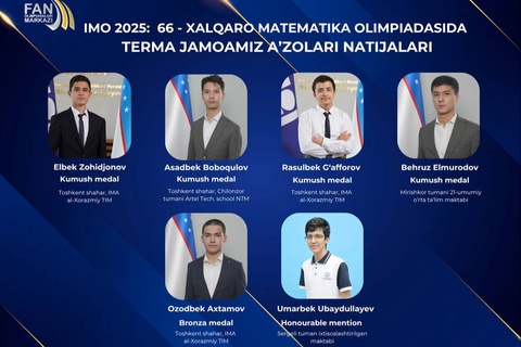 66-Xalqaro matematika olimpiadasida Oʻzbekiston terma jamoasi oʻz tarixidagi eng yaxshi natijani qayd etdi