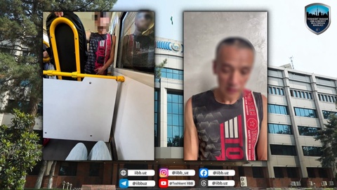 Toshkentda avtobusda uyatsiz harakatlar qilgan erkak 15 sutkaga qamaldi