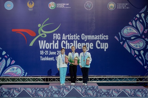 Гимнастикачиларимиз Жаҳон челленж кубогини 9 та медаль билан якунлади