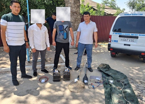 “Қорасув“ дарёсида электр токи билан балиқ овлаганлар ушланди