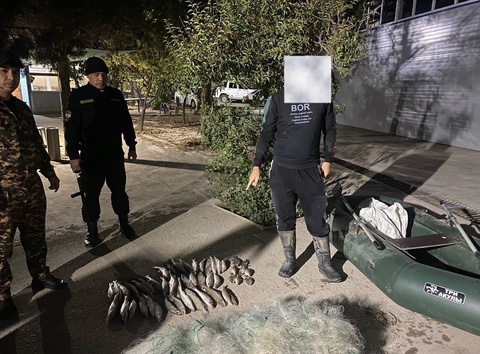 "Tuyaboʻgʻiz” suv omborida noqonuniy baliq ovlagan “shovvozlar”ga chora koʻrildi