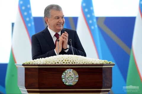 President Shavkat Mirziyoyev attends the Youth and Students Forum