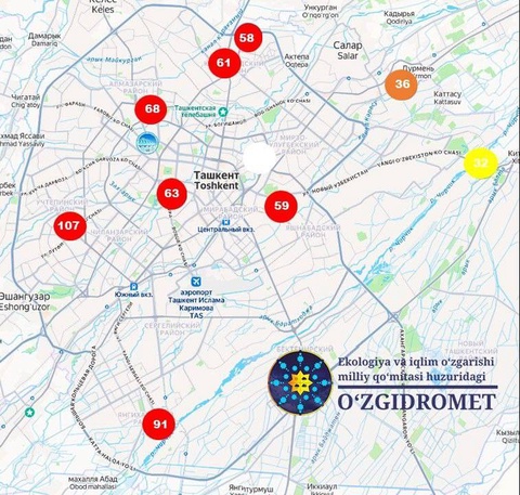 Качество воздуха в Ташкенте улучшается, но PM2,5 остается выше нормы