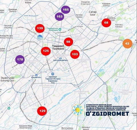 Decrease in air pollution is noted in Tashkent