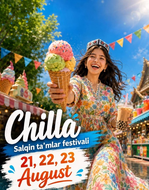 В Ташкенте пройдет фестиваль «Chilla salqin ta’mlar festivali»