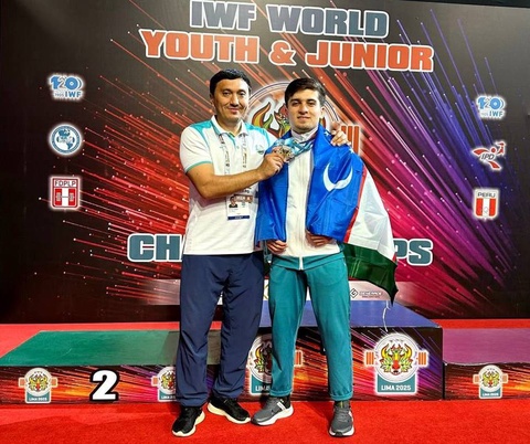 Uzbek weightlifter Diyorbek Ruzmetov won three medals at the World Championships in Peru