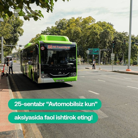 Ertaga navbatdagi “Avtomobilsiz kun” aksiyasi oʻtkaziladi