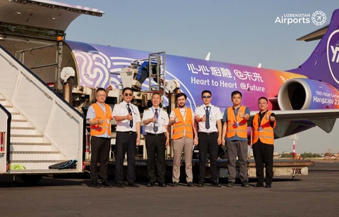 Ташкентте Қытайдың “YTO Cargo Airlines” әуе компаниясының алғашқы тұрақты рейсі қарсы алынды