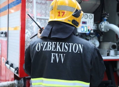 В Алмалыке на территории рынка «Ойдин дехкон бозори» произошел пожар