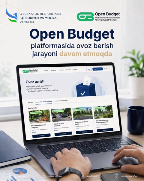 OpenBudget platformasida ovoz berish jarayoni davom etmoqda