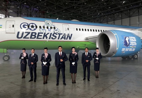 Uzbekistan Airways Dreamlinerни миллий футбол терма жамоасини қўллаб-қувватлаш учун безади