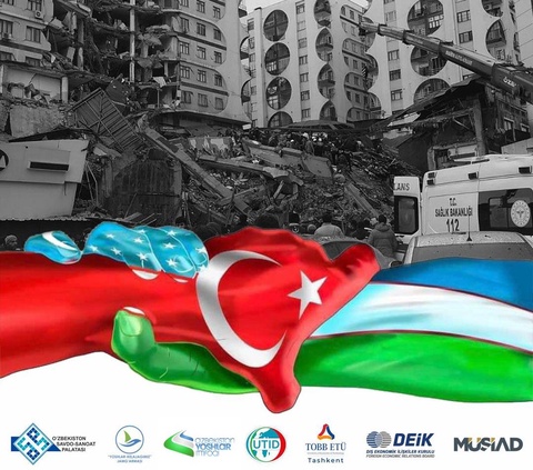 Ташкентте түрік халқына гуманитарлық көмек жинау басталды