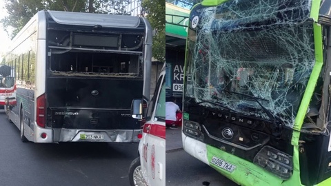 Toshkentda ikkita avtobus ishtirokida yo‘l-transport hodisasi sodir bo‘ldi