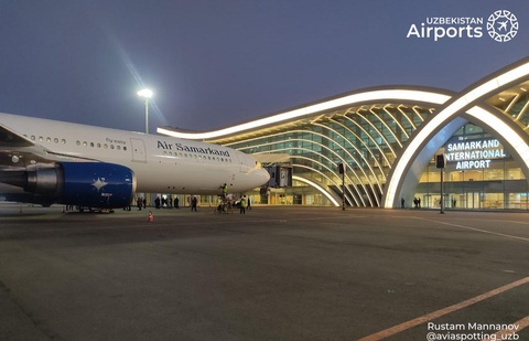 Самаркант халықаралық әуежайында “Air Samarkand”  әуе компаниясының алғашқы ұшағын қарсы алды