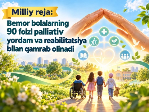 Milliy reja: Bemor bolalarning 90 foizi palliativ yordam va reabilitatsiya bilan qamrab olinadi