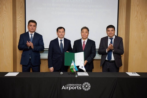 Uzbekistan Airports and Incheon International Airport Corporation have signed a PPP agreement for the modernization and management of Urgench Airport